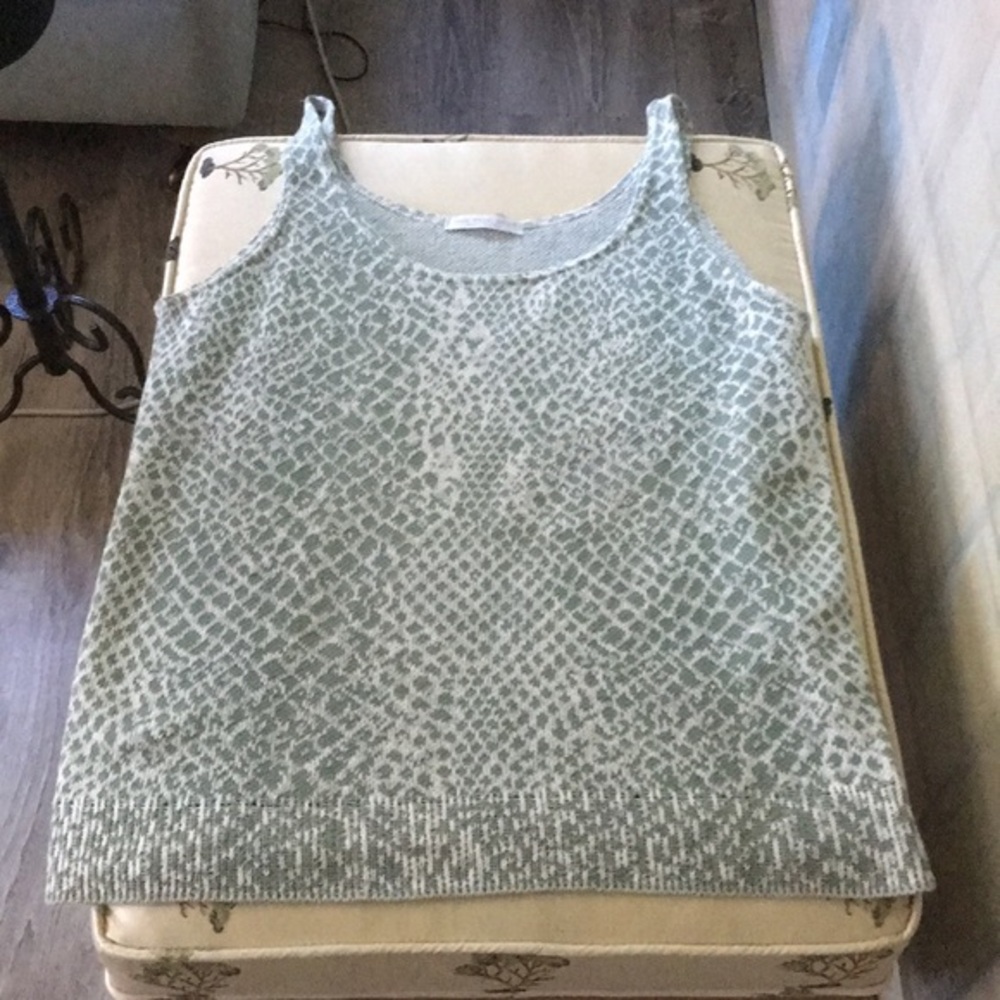 Joan Vass Au Courant Animal Print Knit Top NWOT